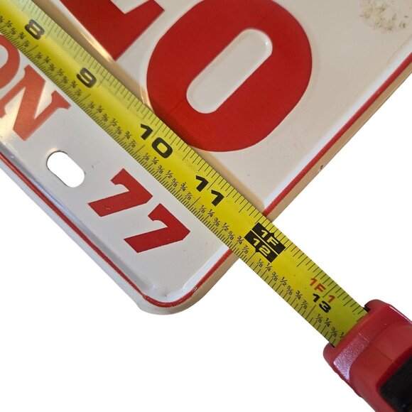 National Finals Rodeo License Plate Hesston 1977 NFR Cowboy Collectible Embossed - Picture 3 of 16